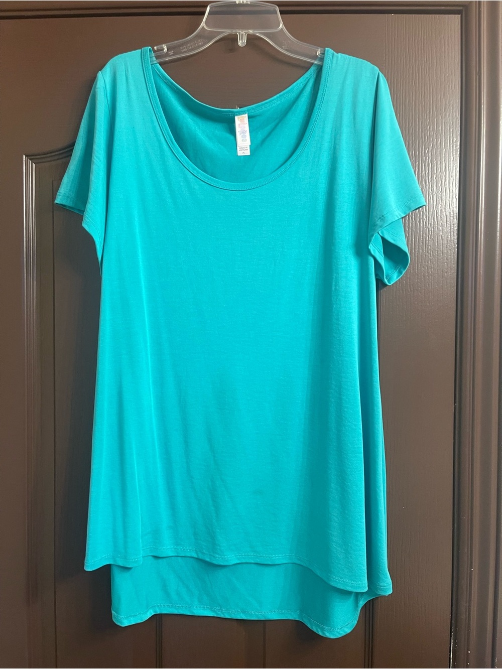 LuLaRoe Teal Short Sleeve Scoop Neck Top